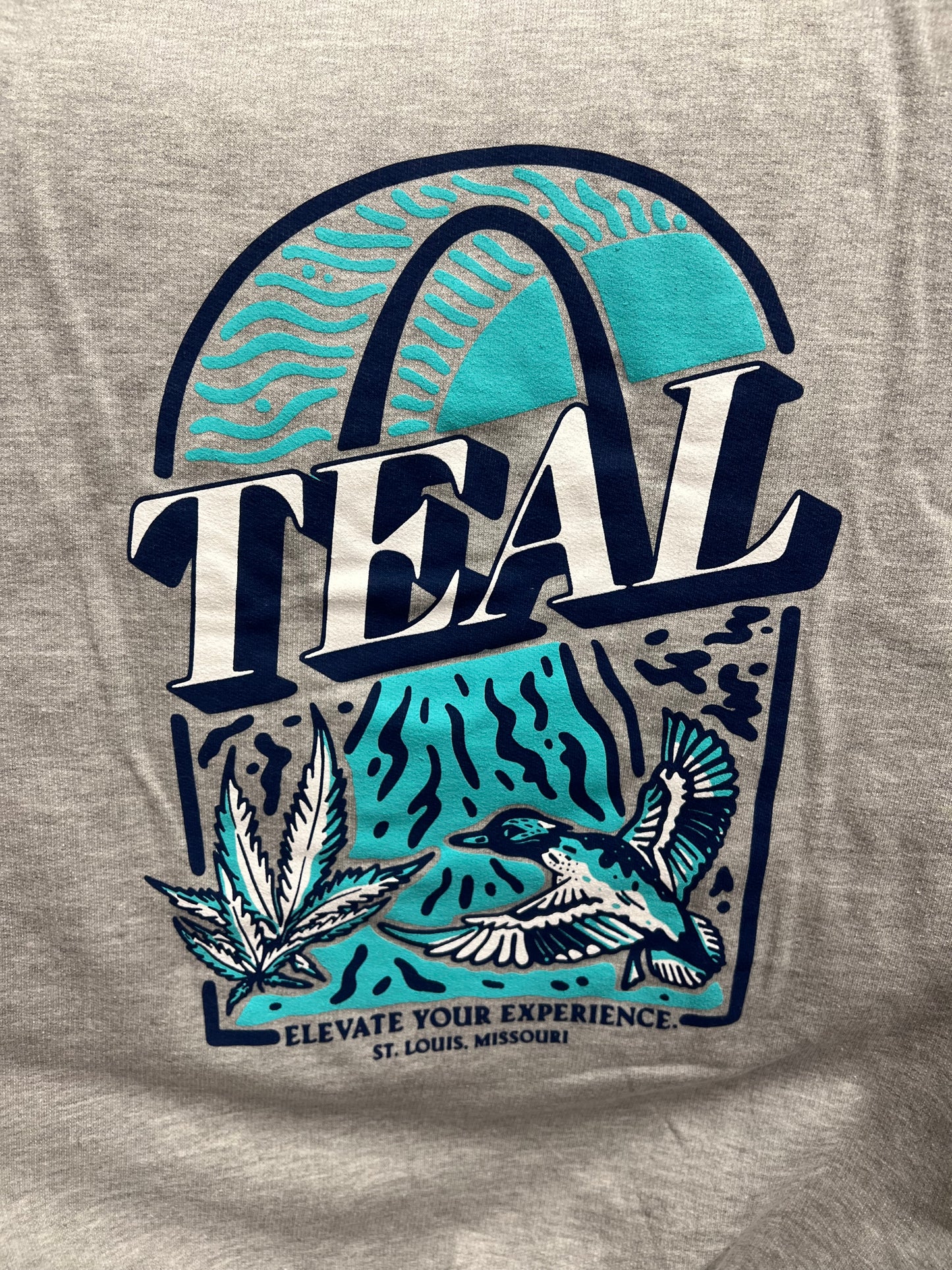 Fresh Grey Teal Hoodie