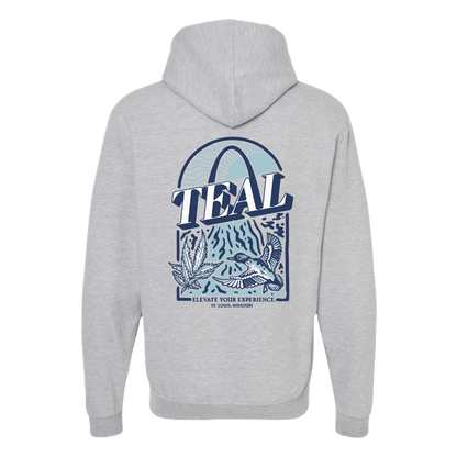 Fresh Grey Teal Hoodie